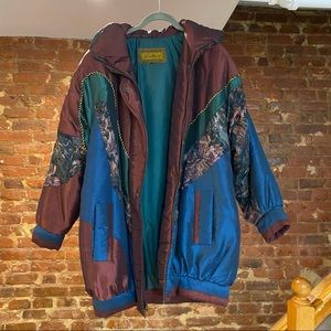 Multicolor Vintage Puffer Coat